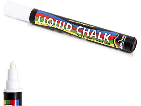 Liquid Chalk Marker Pen White - 5mm CHISEL NIB
