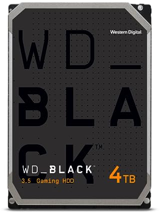 WD BLACK Disco duro interno de adecuado rendimiento de 3.5 pulgadas y 4 TB, Clase de 7200 rpm, SATA de 6 Gb/s, caché de 256 MB
