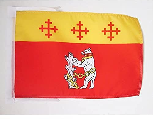 AZ FLAG Warwickshire county Flag 45x30 cm 100D Polyester Cords | Indoor and outdoor use 12x18 in decorative flag double stitched seams and reinforced edges with ties