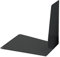 ALCO-Albert 4304-11 - Buchstützen Metall, 120x140x145 mm, keilförmig, 1 Paar, schwarz