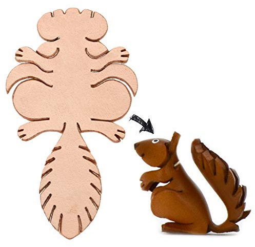 MONKIMAU Eichhörnchen Figur aus Leder zum Selbermachen