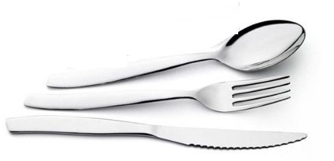 EME SERVIZIO POSATE 48 PEZZI MADE IN ITALY COMPLETO 12 PERSONE ACCIAIO INOX 18/C SHARK MODERNE …