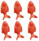 FBSHOP(TM) rot Schublade Knopf -6PCS Retro einfachen Stil Fisch Form Keramik Türknauf Griff Pull Knöpfe Tür Schrank Griff für Schublade, Schrank, Kommode, Badetc. mit Schrauben