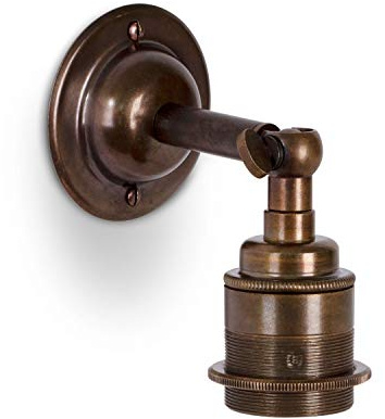 Relight Bacon Wandleuchte - Wandlampe aus Messing im Antik & Vintage Stil E27 mit GELENK - Old English Finish