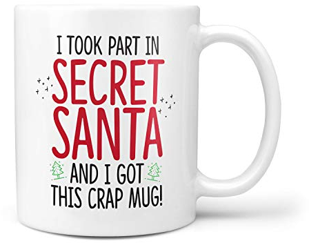 TeHe Gifts Secret Santa Gift Idea for Work Christmas Gifting Office Family Xmas Funny LOL Gifts Tea Coffee Mug