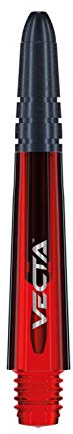 WINMAU Dart Shaft - Vecta Polycarbonat Dartschäfte - 1 Set pro Packung (insgesamt 3 Dart-Schäfte) - Professionelles Dartzubehör - Rot & Schwarz Medium Schäfte