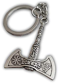 Eillwin Viking and Nordic Vintage Rune Amulet Keyring Keychain