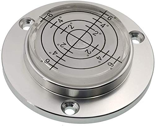 Umei Aluminiumlegierung Runde Wasserwaage Hochpräzise Magnetisch Weiße 50 x 11,5 mm Skala mit Loch