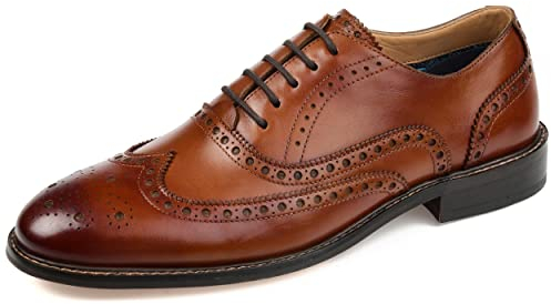 Thomas & Vine Herren Franklin Wing Tip Oxford, Cognac, 43 EU