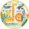 amscan 9909345 - Assiettes en carton Get Wild Animals Party - Lot de 8-22,8 cm