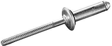 GOEBEL® - 250 x Presslaschen-Blindnieten mit gerilltem Nietdorn und EPDM Dichtscheibe Aluminium (Ø x L) 5,2 x 17,5 mm mit Flachkopf - Presslaschenblindniete