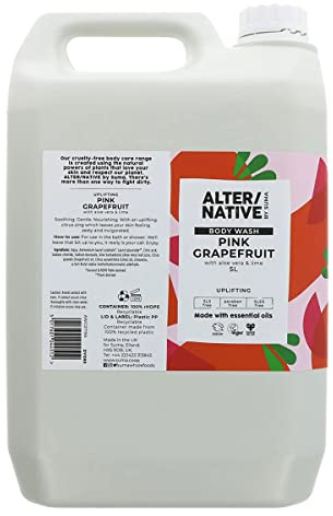 Alter/Native Natural Plant-Powered Cruelty Free Body Wash (Pink Grapefruit, 5 Litre)