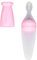 Squeeze Bottle, biberon in gel di silice con cucchiaio Facile da usare Filtrazione Multiuso Buona tenuta Design di sicurezza Alimenti per bambini Alimentatore per cereali di riso(Rosa)
