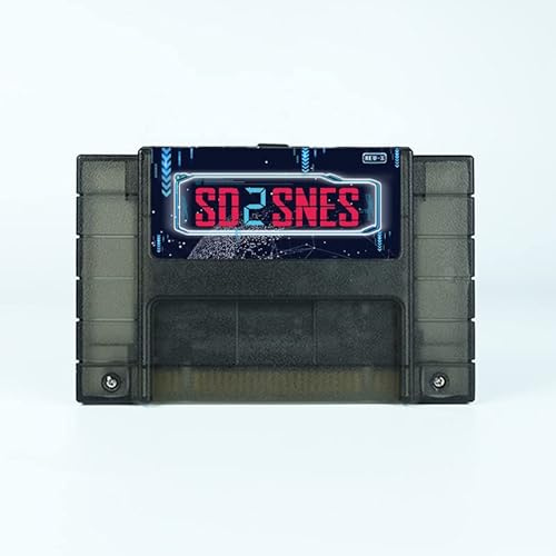 SD2SNES REV X. PCB Super Retro Cartouche de jeu 1200 en 1 pour console de jeu 16 bits avec carte mémoire 16 Go pour sauvegarder et télécharger (étui en plastique noir transparent)