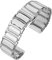 Nice Pies Universal-Uhrenarmband, 20 mm, 22 mm, zweifarbig, Keramik, Edelstahl, Schmetterlingsschnalle, Armband für Herren und Damen (20 mm, D, weiße Keramik und Silber)