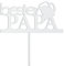 Cake Topper mit Spruch 'Bester Papa' personalisiert - Naturholz oder AcrylglasDekoaccessoire Kuchen Torte, Motiv: bester Papa-2, Material: Acryl