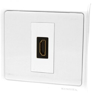 Ruilogod Cubierta del panel de la placa de pared HDMI con una salida de un solo puerto