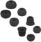 Earbud Tips Replacement for Powerbeats 1 2 3 Wireless Beats by Dre Headphones - Silicone Cover Compatible With Earbuds, 4 Pairs (Black)