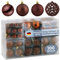 cosia Weihnachtskugeln Braun Set 50 & 100 - Weihnachtskugeln Kunststoff in vielen Farben & Größen mit vormontierten Schlaufen - Christbaumkugeln Kunststoff - Weihnachtsbaum Kugeln