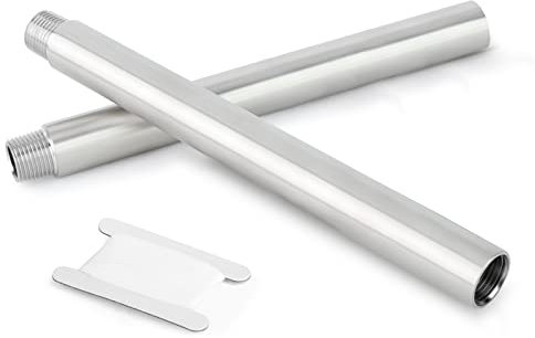 ERGAOBOY 2 Pezzi 250mm 1/2 Femmina x 1/2 Maschio BSP Nipplo Cast Tubo in Acciaio Inossidabile 304 Raccordi