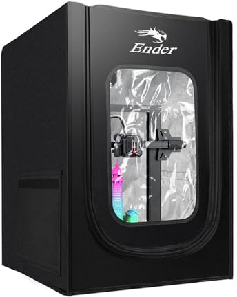 Creality Offizielles Ender 3 Gehäuse, feuerfeste und staubdichte Zeltschutzhülle für Ender 3/3 Pro / 3 V2 / 3 Neo / 3V2 Neo / 3 V3 SE / K1 / K1C, Abmessung 480 x 600 x 720 mm
