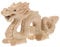 Luxshiny Statuette de Dragon Chinois en Bois Sculpté à la Main - Décoration Feng Shui 10 cm - Ornement Traditionnel pour Maison/Bureau - Bois de Pêcher Naturel