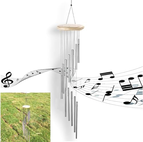 JJiaoLinin Windspiele, Windspiel für Garten,12 Aluminiumle Legierung Röhren Klangspiel Draußen Windspiele Draußen Heimdekoration Geschenke für Gartenterrasse Hinterhof Home Décor