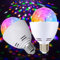 2X LED Partylicht E27 3W RGB LED Discokugel, 360° Rotierend Disco Glühbirne für E27 Fassung, Disco Leuchtmittel für Party Deko, geeignet für Geburtstag, Hochzeit, Halloween und Weihnachten