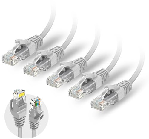 Spetstech Patch Cable 5pcs CAT6 (Grey, 0.25m)