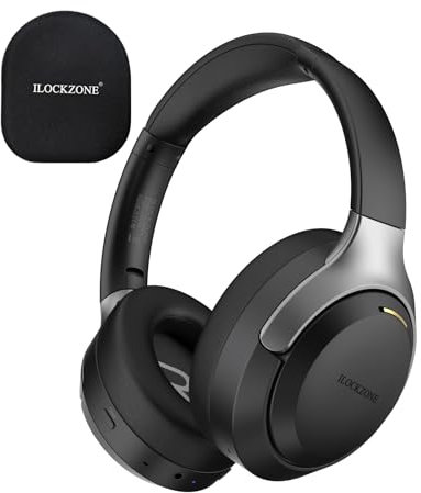 ILOCKZONE LC30Pro Wireless Premium Noise Canceling Overhead Headphones, 100H Playtime Bluetooth V5.4, Foldable Design for School/Work/Travel/TV