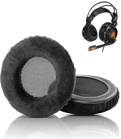 XRHTONG Cuscinetti in Tessuto Morbido di Ricambio Compatibili con Cuffie da Gioco Klim Puma Nero - Cuscinetti in Tessuto Morbido/Schiuma ad Alta Densità
