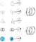 Titan Ohrringe,7 Paare Titan Ohrringe Damen,Medizinische Ohrstecker,Hypoallergen Ohrstecker Chirurgenstahl,Damen Mädchen Ohrstecker Titan,Geeignet für Mehrere Ohrlöcher (Silber)