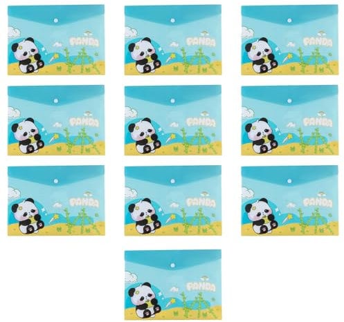 10Pcs Brief Größe Datei Tasche Verschluss Datei Beutel Wasserdicht Datei Umschlag Dokument Ordner Für Büro