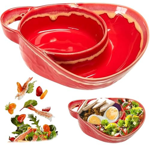 Soupe et assiette à sandwich combo ventilateur résistant à la chaleur Forme en céramique Bol de céréales divisées en céramique Bols de céréales antigment pour le petit-déjeuner personnalisé