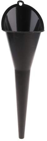 1Pc Black Multi-Function Auto Engine Oil Petrol Change Funnel Long Stem Plastic Funnel for Car Motorcycle ATV Boat Multi-Function Circular and, Oil System Tools (Large: 28cm/11.02in)