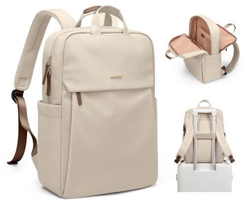 GOLF SUPAGS Laptop Rucksack für Damen Casual Daypack für Reise Arbeit Schulrucksack Teenager passend für 15.6 Zoll Notebooks (Aprikose)