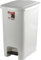 LAVV HOUSEWARES LTD Slim 60 Litres Plastic Pedal Bin for Home and Kitchen Rubbish Waste (White)