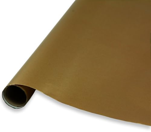Geschenkpapier mit metallischem Effekt 1 Rolle 0,7x2m ideal für Geburtstage, Partys, Hochzeit gold