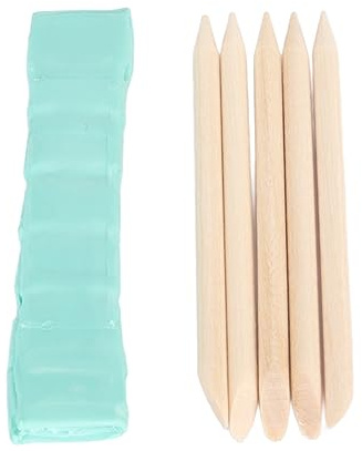 Blaihild Watch Cleaning Putty, Rubber Clay for Watch Movement Dirt Grease Removal, with 5 Wooden Sticks, for Watchmaker Repairing Wristwatch Dials Bridges Plates