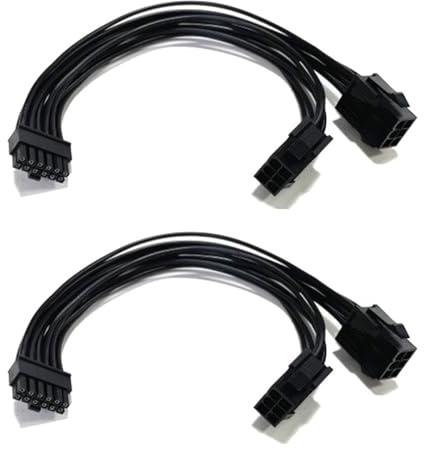 Padivine 2X Dual 6Pin auf Mini 12Pin GPU Grafikkarten-Stromkabel für RTX30 Serie 3070 3080 3090, 7,8 (20cm)