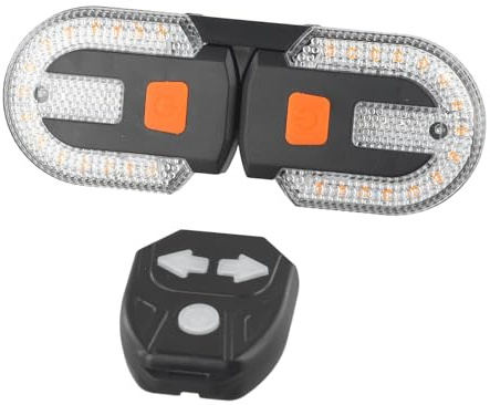 Lagomloot Rücklicht mit Blinker, USB wiederaufladbares LED-Sicherheitslicht mit kabelloser Fernbedienung, IPX6 wasserdicht für Rennräder und Mountainbikes
