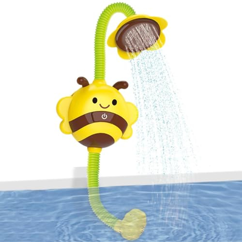 Husoiuy Ducha Infantil para Bañera,Pulverizador Giratorio con Forma de a Pilas | Cabezal de Ducha para bañera | Diversión en , Pared y Lavabo