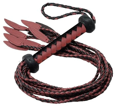 Jnchdghwa Frusta per da Allenamento 60cm Design A Nove Code Frusta A Foglia di per da Allenamento e Collezionisti