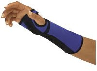 bort 103360 Arm- und Handgelenkschiene zur Unterstützung des Handgelenkes rechts oder links, links large, blau