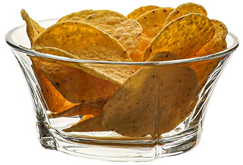 LAV Ice Cream Dessert & Snack Bowls Set (6 Pieces), Clear Glass Bowl 10oz Truva 310cc