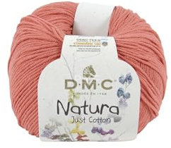 DMC Natura Yarn, 100% Cotton, Coral (N18), 50g