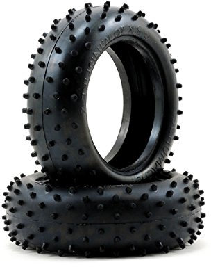 Schumacher Mini Spike Tyres (Front/Blue/Pair) - U6517