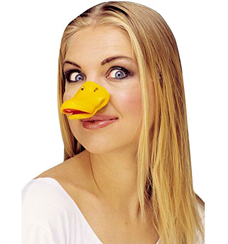 NET TOYS Entenschnabel Ente Schnabel gelb Enten Schnabel Entenschnute Tiernase Kostüm Accessoire