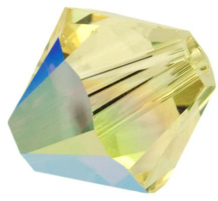 Elementos de Swarovski cristal, # 5328 bicónicos, 4 mm, 24 piezas, Jonquil AB