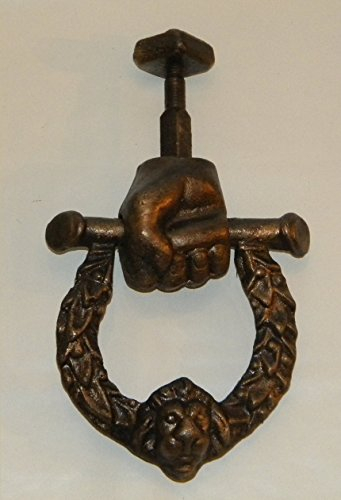 Türklopfer massiv (1,2kg) Gusseisen Bronze-Antik-Optik Jugendstil Design Geschenkidee
